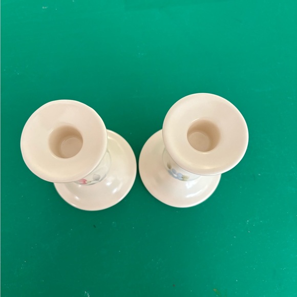 Vintage Pfaltzgraff Tea Rose set of candle taper holders - Picture 4 of 5